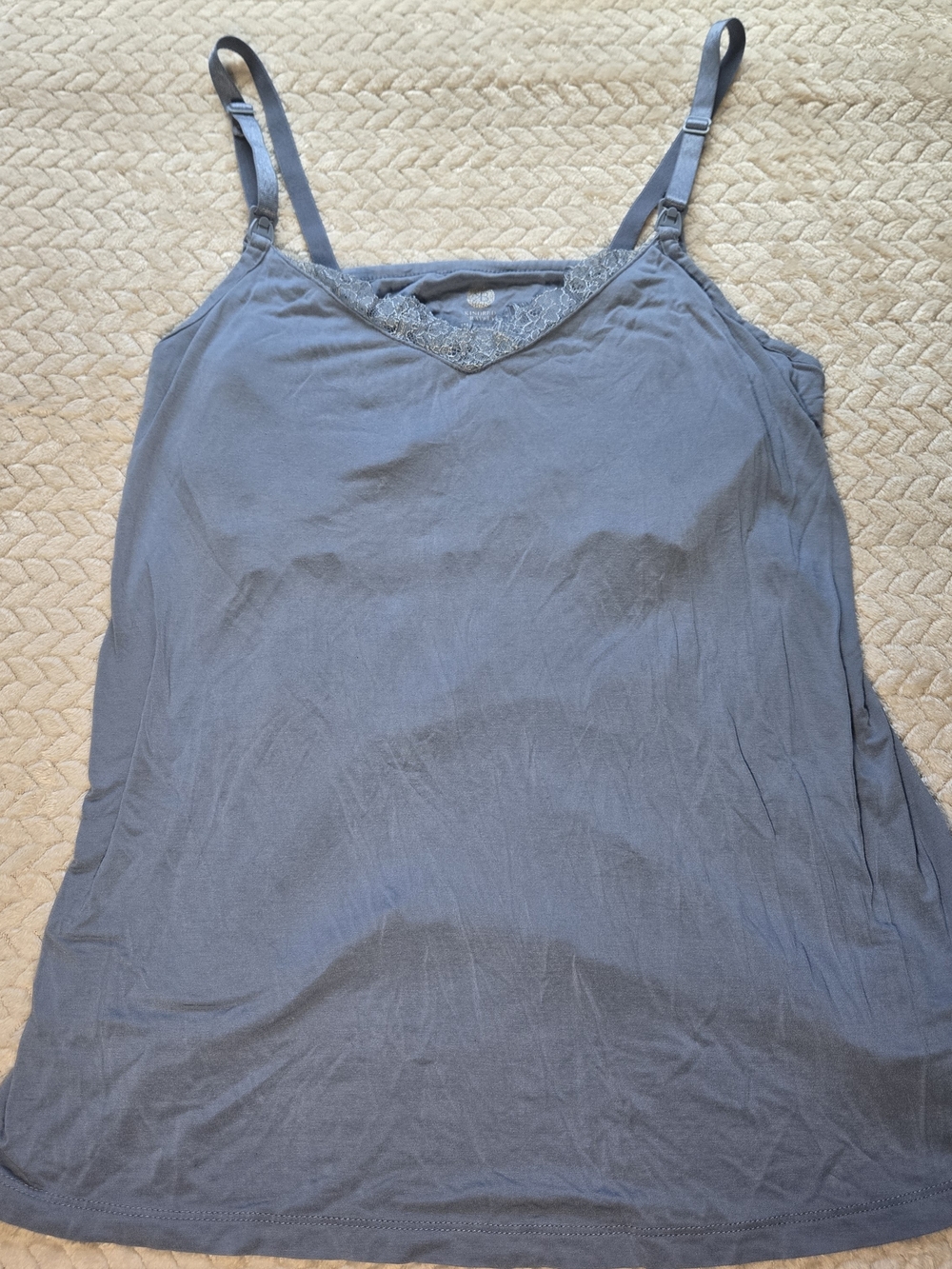 Kindred Bravely Viscose Lace Trim Maternity & Nursing Tank Small